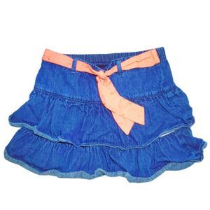 #O Girls Dinem Jean Western Ruffle Skirt Size Small
